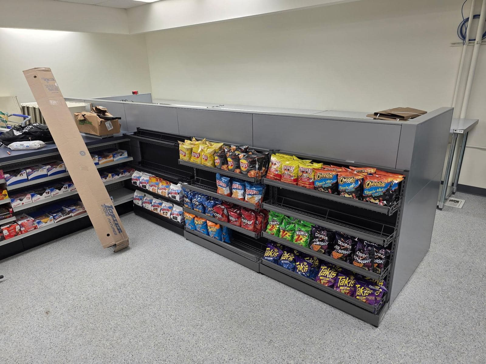Snack and candy shelving